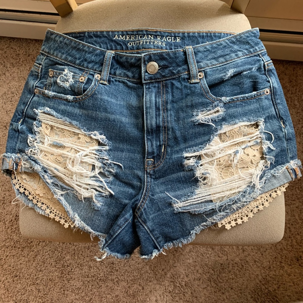 American Eagle Denim Hi-Rise Shorts
